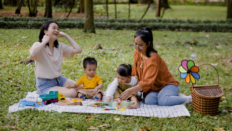 Familie-Bei-Einem-Picknick-Im-Park