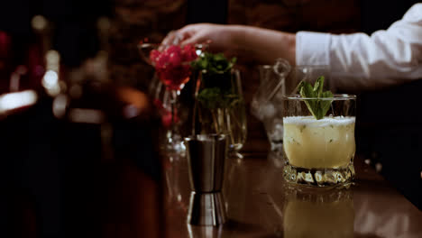 Barkeeper-Serviert-Einen-Cocktail