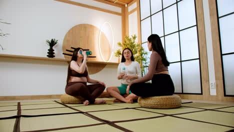 Women-relaxing-indoors