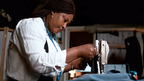 Woman-working-at-the-tailor-shop