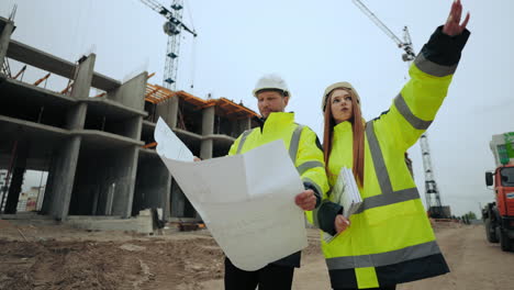 female-architect-and-male-foreman-are-walking-in-construction-site-discussing-building-plan