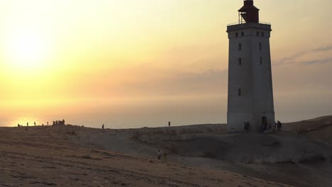 Rubjerg-lighthouse-view-at-sunset