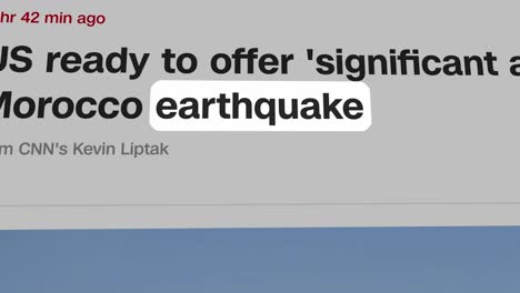 Earthquake---rotating-news-headlines-across-international-online-media