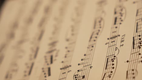 Close-up-of-the-notes-on-a-sheet-music-score