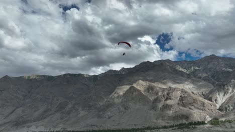 Motor-glider-flying-in-beautiful-weather-in-mountain-region-of-pakistan-enjoying-the-weather