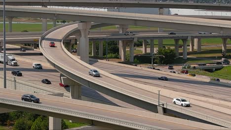Cars-Using-a-Curved-Freeway-Overpass