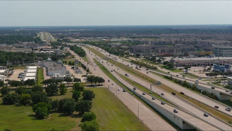 Aerial-View-of-99-Grand-Parkway-in-Katy,-Texas