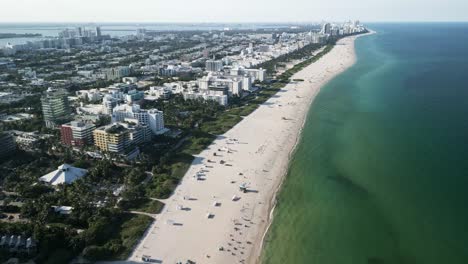 drone-revealing-Miami-south-beach-aerial-footage-during-sunny-day