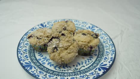 Homemade-blueberry-muffins-on-a-plate