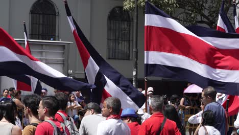 Flag-Bearers-Pausing-During-Costa-Rican-Independece-Day-Parade