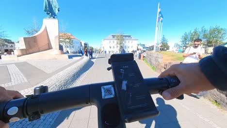 through-the-city-of-Reykjavík-on-an-electric-scooter