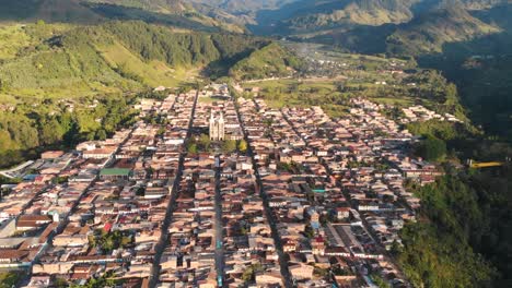 Jardin:-the-Best-colonial-Town-in-Colombia,-aerial-view