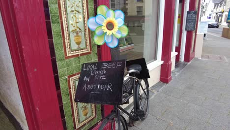 shopfront-in-a-rural-town-in-Ireland-relaxed-lifestyle-on-a-summer-morning-shopping