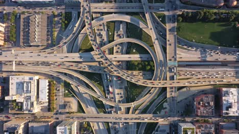 Chicago-interchange-aerial-view-during-rush-hour