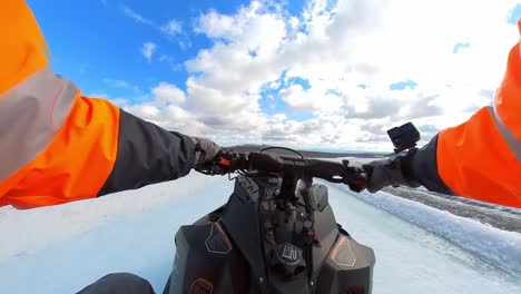 Schneemobilfahren-Am-Langjökull-Gletscher