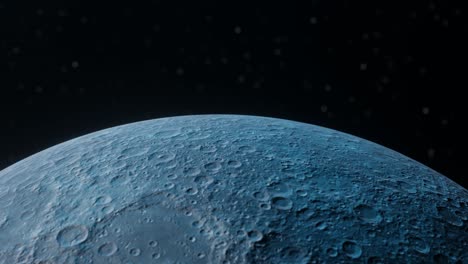 3D-Animation-close-up-of-the-Moon-tilts-up-to-show-the-Moon's-horizon