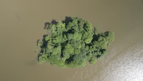 Green-patch-island-at-Mullagh-Lough-lake-Cavan-Ireland-aerial