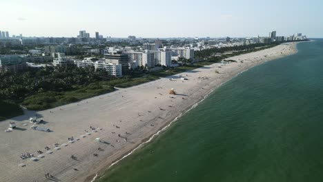 aerial-high-angle-of-Miami-south-beach-with-ocean-drive