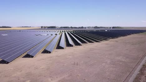 Prairie-farmland-converted-to-solar-power-generation,-solar-panels
