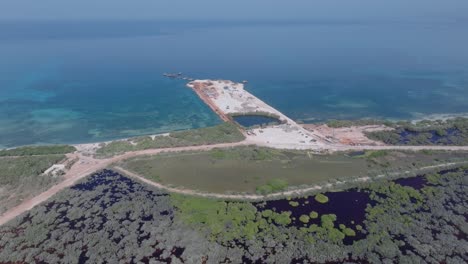 Construction-of-Cabo-Rojo-Port-and-Pedernales-Hotels,-Dominican-Republic