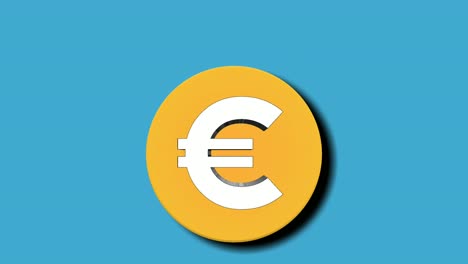 Drop-down-Dollar-coin-money-animation-sign-symbol-motion-graphics-on-blue-background