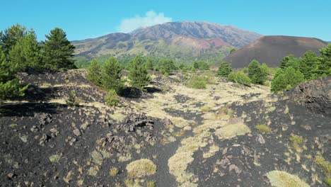 Mount-Etna-Volcano-North,-Nature-Landscape-in-Sicily,-Italy
