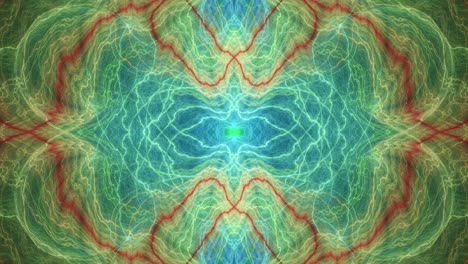 Komplizierte,-Fließende-Geometrische-Formen-Im-Hintergrund,-Nahtlose-Schleife-Psychedelischer-Energieflüsse,-Visuelle-Beats,-Fantasy-Wirbel,-Hypnotische-Trance-Mandala-abstrakte-Muster-–-Futuristische-Spirituelle-Schwingungen
