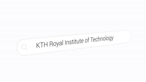 Escribiendo-Kth-Royal-Institute-Of-Technology-En-El-Cuadro-De-Búsqueda