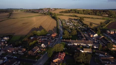 Sherburn-Village-and-Sherburn-Hill-in-County-Durham---Aerial-Drone-4k-HD-Footage
