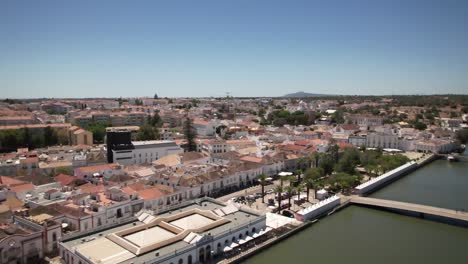 Luftaufnahme-Stadt-Tavira-Portugal-4k
