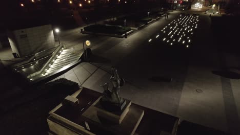Warschau-Bei-Nacht-Drohnenaufnahmen