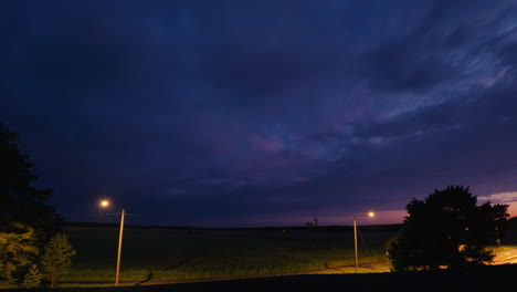Night-and-Day-timelapse,-Clouds-overhead,-Sunset-to-sunrise