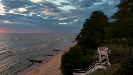 Rough-Storms-at-sunset-on-Lake-Michigan