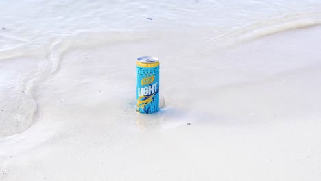 This-is-a-video-of-a-can-of-Kalik-Light-Beer-on-the-shoreline-of-a-beach