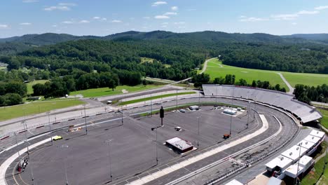 aerial-low-pullout-north-wilkesboro-speedway-in-north-wilkesboro-nc,-north-carolina
