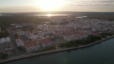 City-Coast-of-Vila-Real-Santo-Antonio-Aerial-View