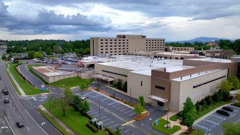 johnson-city-medical-center-in-johnson-city-tennessee-low-aerial-push-in