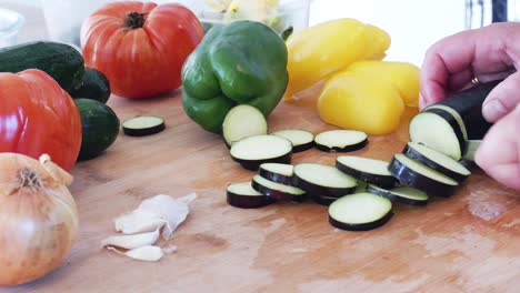 Chopping-vegetables-on-a-cutting-board