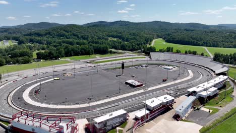 aerial-low-push-over-north-wilkesboro-speedway-in-north-wilkesboro-nc,-north-carolina