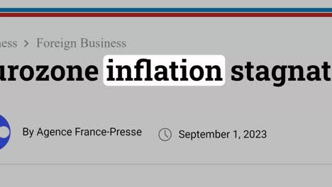 Animation-of-digital-news-headlines-highlighting-concept-of-Inflation