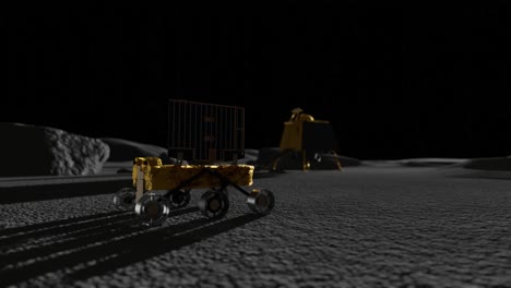 Animación-3D-Del-Rover-Lunar-Pragyaan-Girando-Hacia-La-Luna