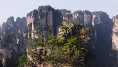 Lush-stone-pillars-of-Zhangjiajie-forest-National-park