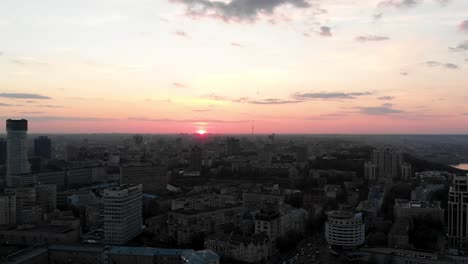 Kiev,-Sunseat,-Beautiful,-Peace,-Dnepr,-City-Center,-Skyline,-Cinema