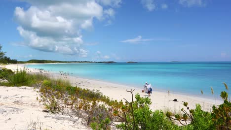 This-is-a-static-video-of-people-on-the-Tropic-of-Cancer-beach-on-Exuma-in-the-Bahamas