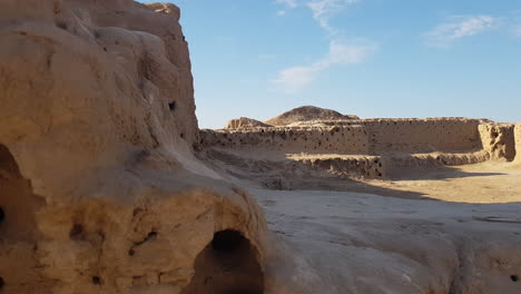 Remains-of-Toprak-Kala,-Ancient-City-in-Karakalpakstan-Region-of-Uzbekistan