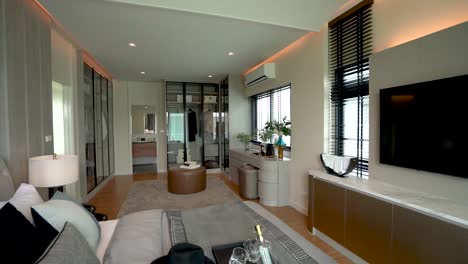 Modernes-Und-Luxuriöses-Hauptschlafzimmer-Mit-Begehbarem-Kleiderschrank