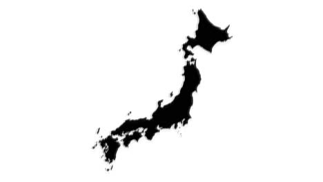 Animationsvideo-Der-Wackeligen-Karte-Japans-Während-Des-Erdbebens-In-4K