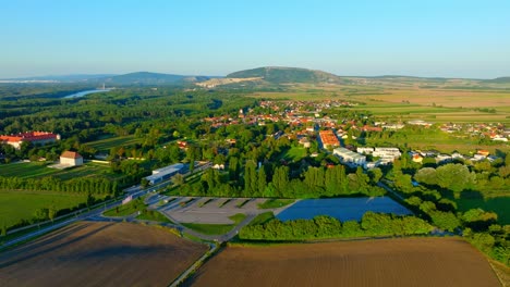 Aerial-View-Of-Rural-Fields-Near-The-Petronell-Carnuntum-Community-In-Austria