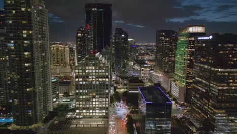 Beautiful-night-cityscape-of-downtown-skyscrapers-and-illuminated-streets