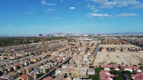 -Las-Vegas-western-Suburbs-with-aerail-view-of-The-Strip